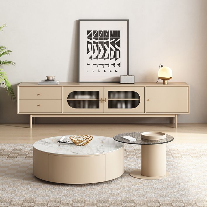 Contemporary Slate and Wood Bedroom Coffee Or End Table with Drawer
