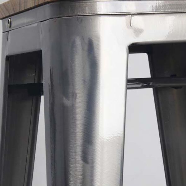 Industrial Square Backless Bar Stool Metal Indoor Stool for Bristol