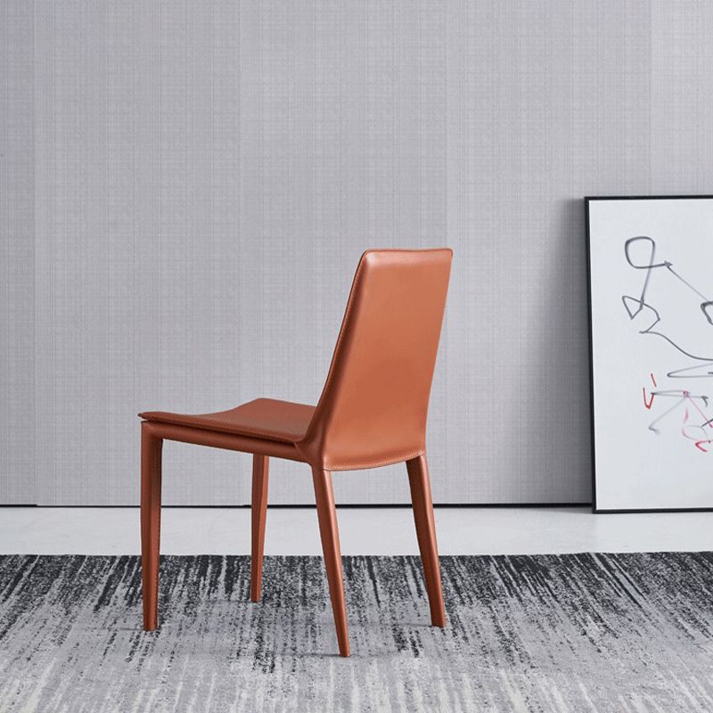 Contemporary Dining Metal Chair Armless Side Chairs for Kitchen