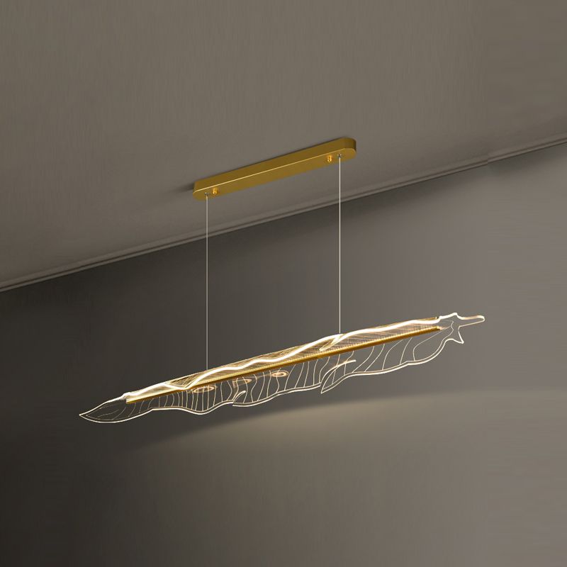 Moderne Inselanhänger Lampen 1-Licht-Restaurant Hängende Leuchten mit Acrylschatten