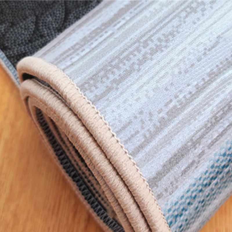 Contemporary Geometric Pattern Carpet Polyester Rug Non-Slip Backing Indoor Carpet for Living Room