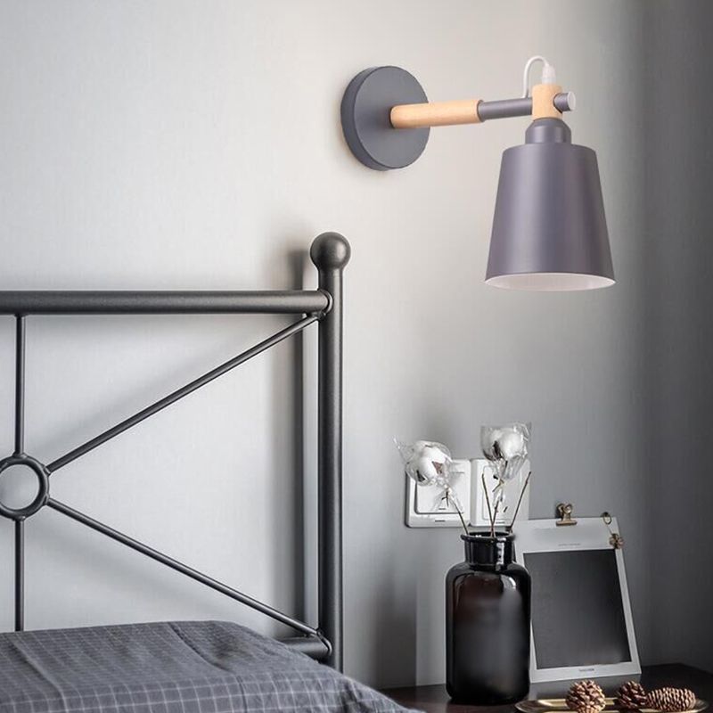Modern Style Flared Wall Mounted Lamps Metal 1 Light Wall Lighting Ideas