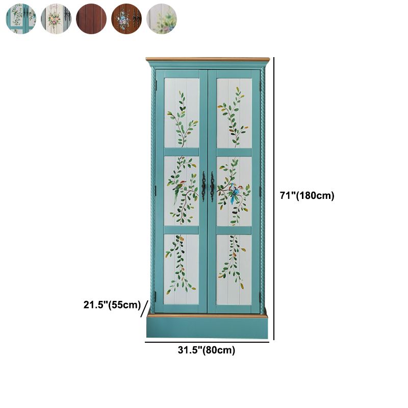 Birch Wardrobe Cabinet Traditional Hinged Wardrobe Armoire for Home