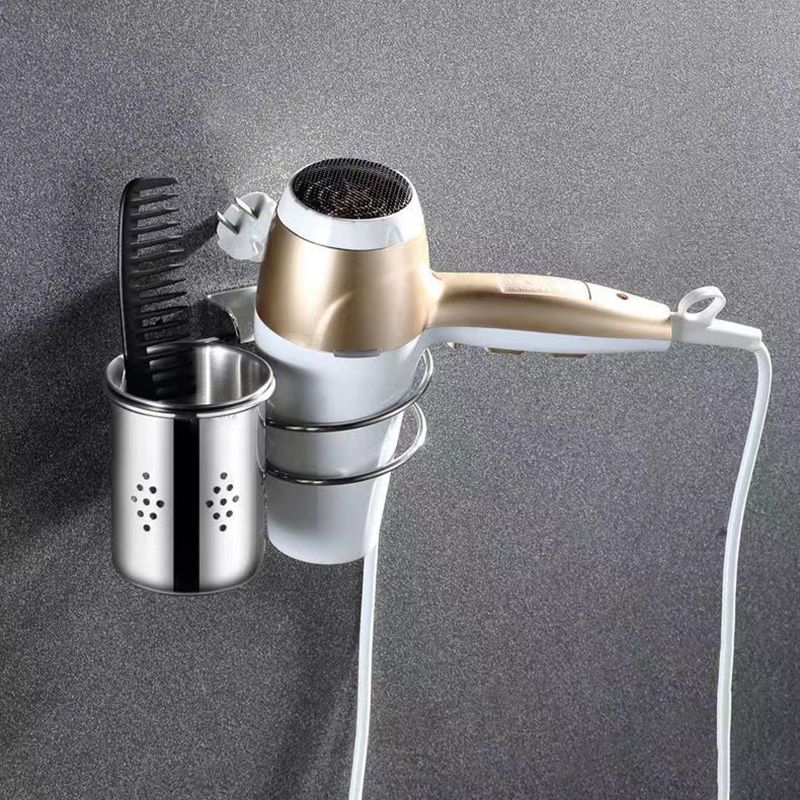 Contemporary Style Silver Metal Bathroom Accessory as Individual or as a Set
