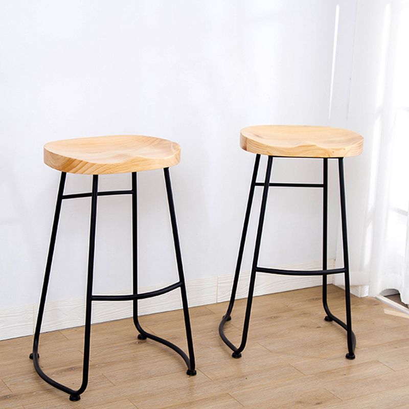 Solid Wood Bar Table Set Full Natural and Black 1/2/4 Pieces Pub Dining Set