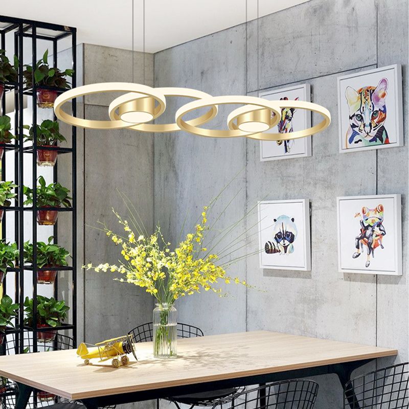 Minimalismo contemporaneo Caratteristico Stile nordico LED Isola sospesa Luce a ciondolo per sala da pranzo