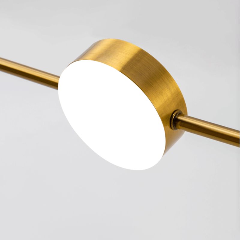 Lámparas de suspensión LED de restaurante LED de múltiples cabezas de araña de araña de isla metálica moderna