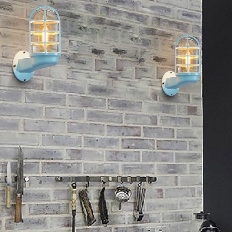 1-Light Geometric Wall Light Sconce Modern Style Metal Wall Mounted Lights