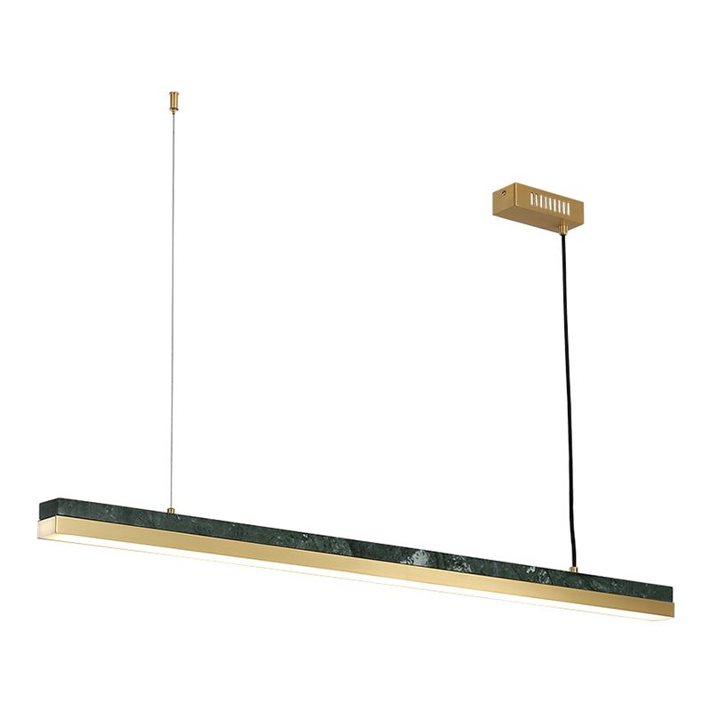 Modern Style Linear Island Light Fixture Metal 1- Light Island Lighting Fixture