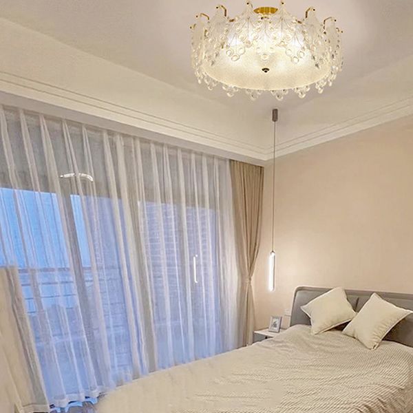 Nordic Glass Ceiling Light Simple Flush Mount Light Fixture for Sitting Room