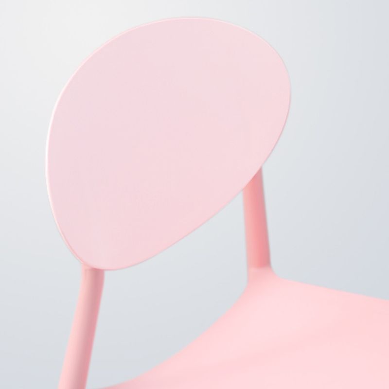 Silla de comedor moderna con respaldo abierto, sillas laterales sin brazos con patas de plástico