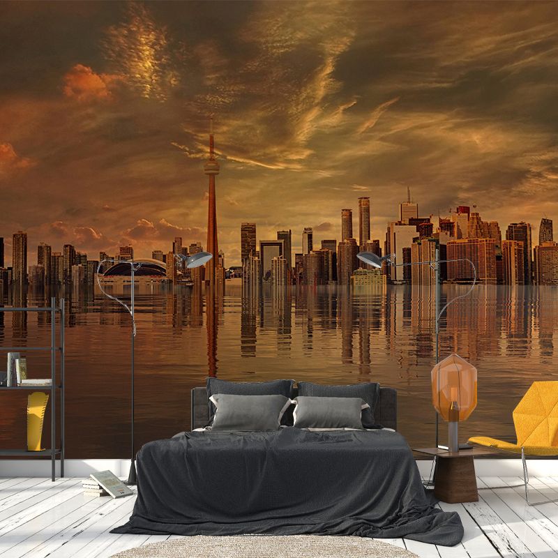 Photography Toronto City Mural Wallpaper Modern Style Wall Decor for Living Room