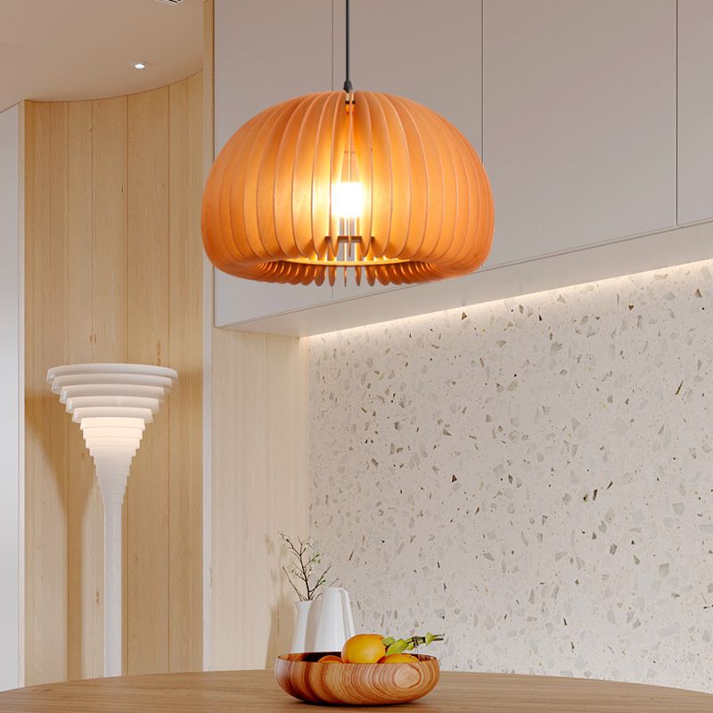 Bois Nordique Pendre moderne Light 1-Light Plafond Plafond pour salle à manger