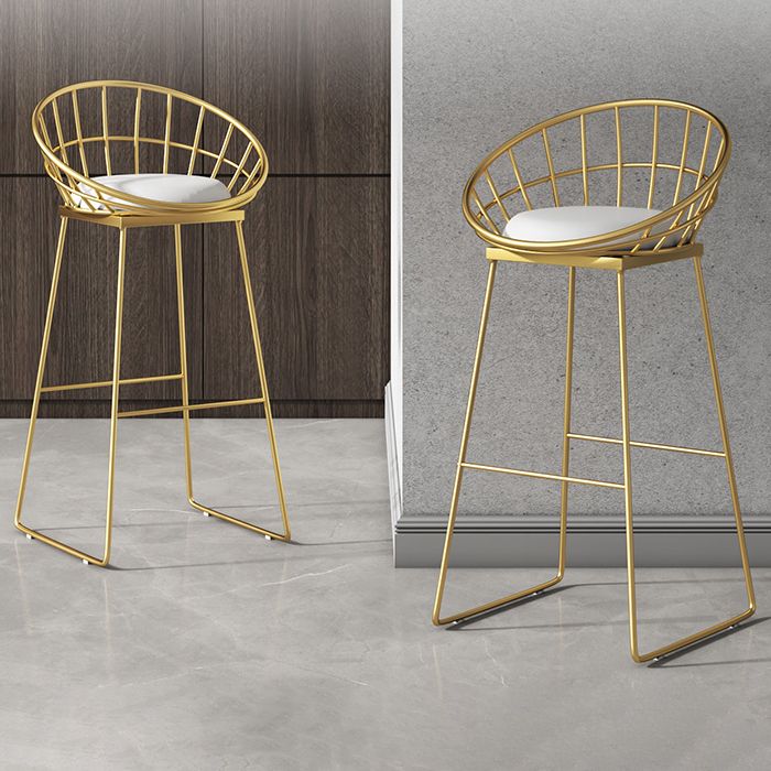 1/3/4 Pieces Industrial Round Bar Table Set Gold Iron Bistro Set with Footrest