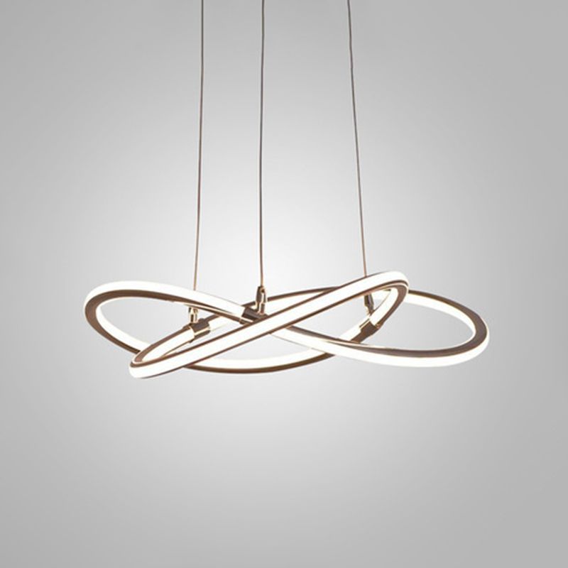 Contemporary Strip Chandelier Lamp Metal Ceiling Pendant Light for Restaurant with Hanging Cord