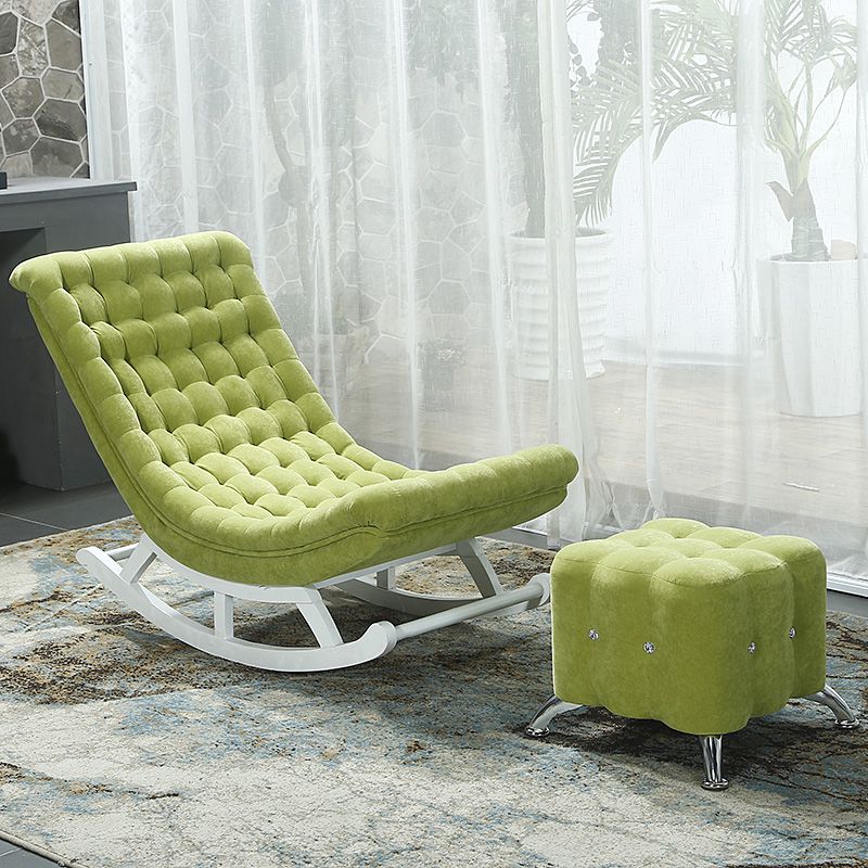 Solid Wood Base Leisure Chaise Rocking Chair Modern Home Lazy Sofa Chair