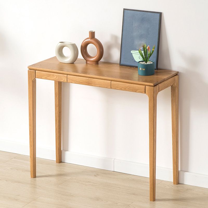 Solid Wood Mid-Century ModernTable in Brone Console Table 30"H