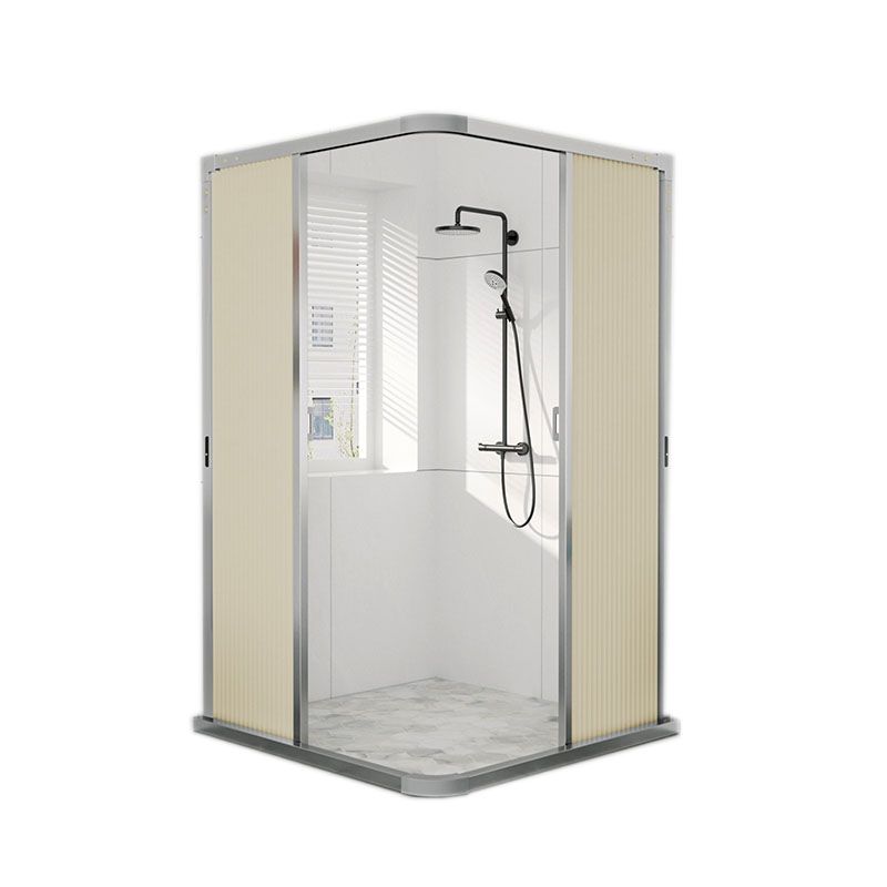 Square Corner Aluminum Frame Shower Enclosure with Double Door Handles