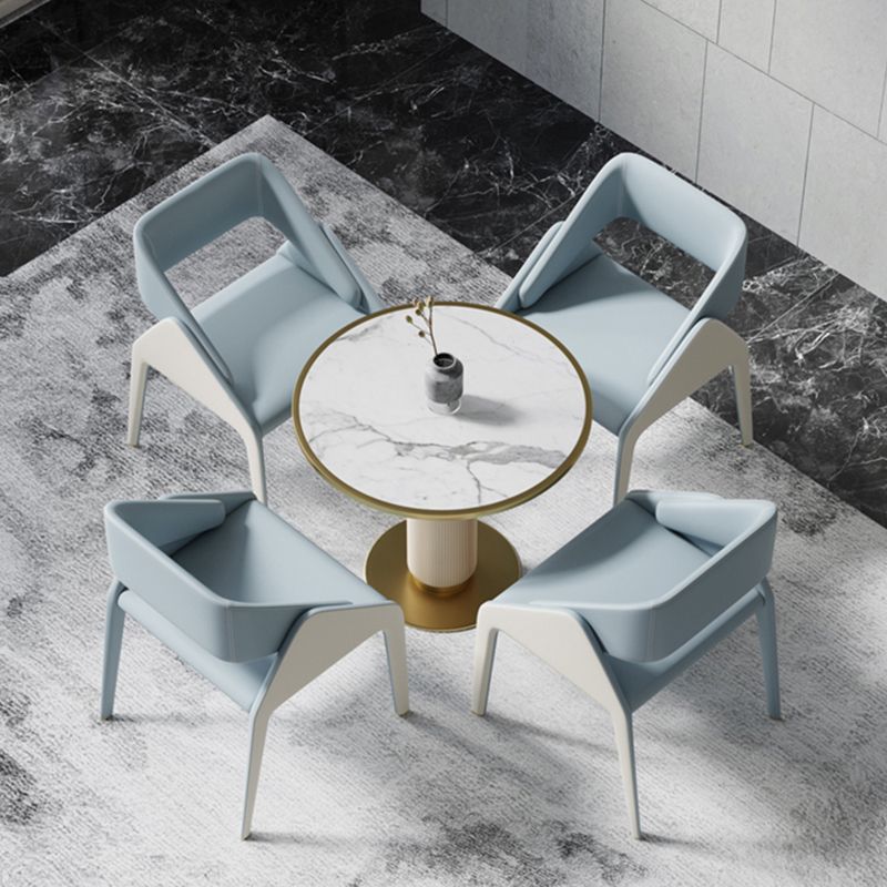 Open Back Side Dining Chairs Modern Upholstered Dining Accent Chair