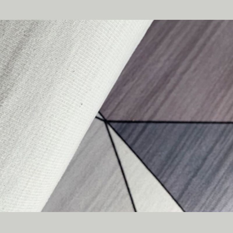Grey Tone Geometric Lines Rug Polyester Carpet Nordic Non-Slip Backing Indoor Rug for Living Room