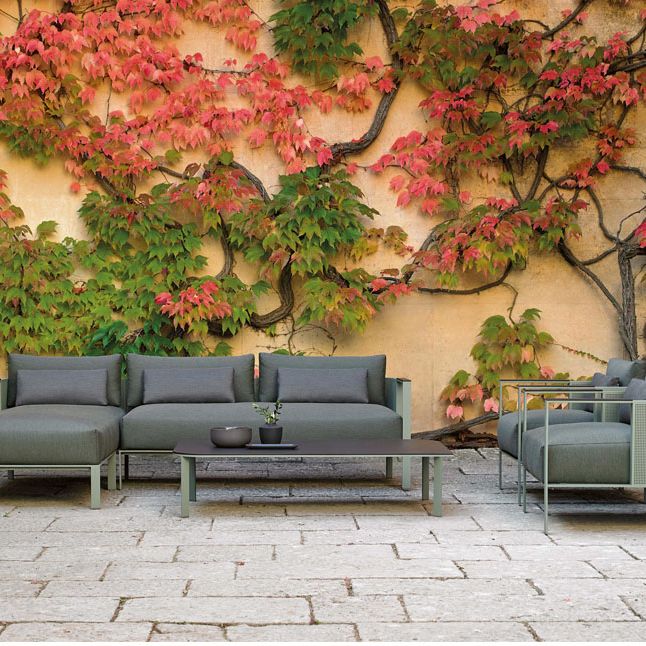 Stainless Steel Frame Outdoor Sofa Industrial Water Resistant Patio Sofa with Cushion