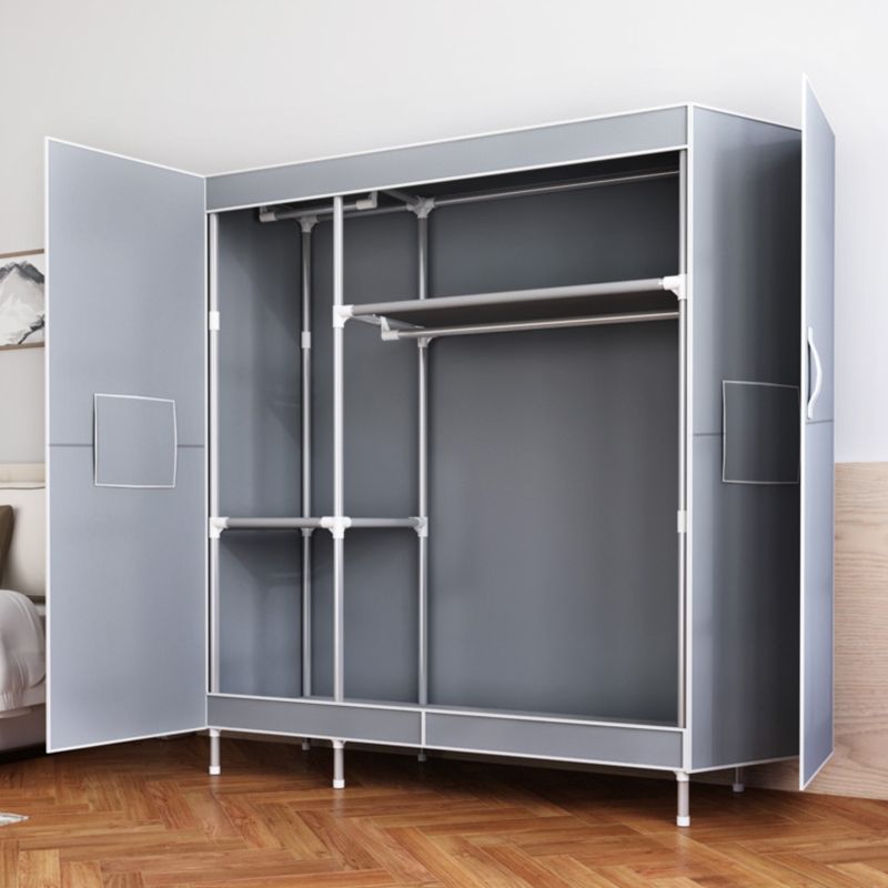 Contemporary Wardrobe Armoire Steel Wardrobe Closet with Legs for Home