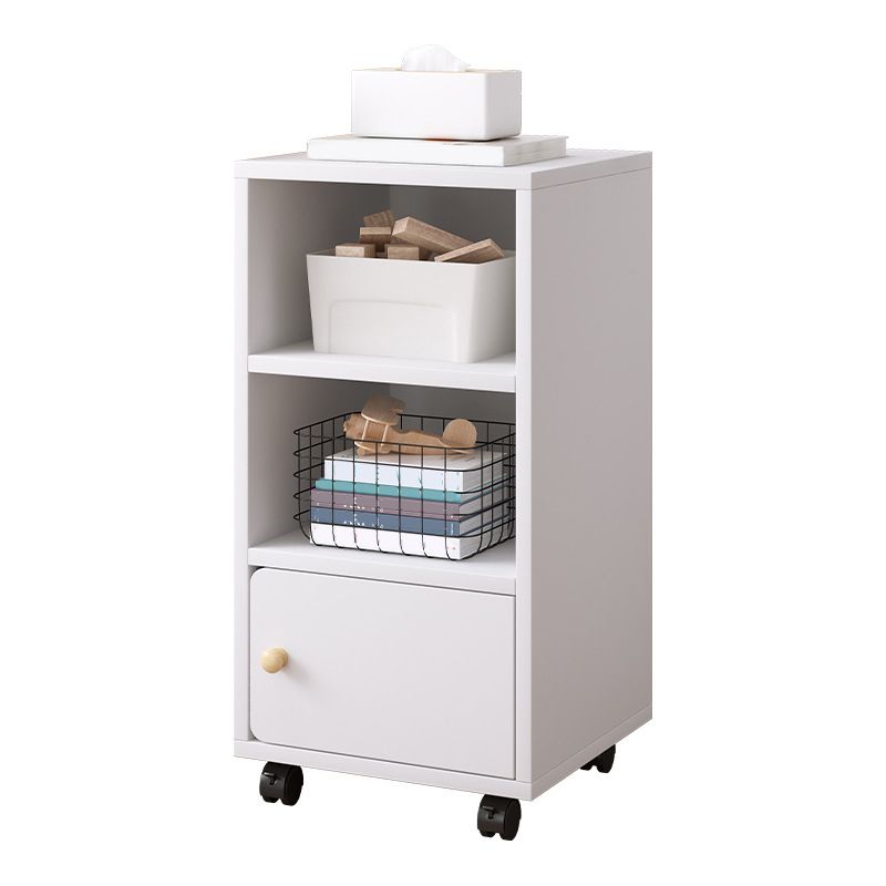 Modern Wooden Night Stand 18.8"/26.7" Tall Nightstand with Shelves