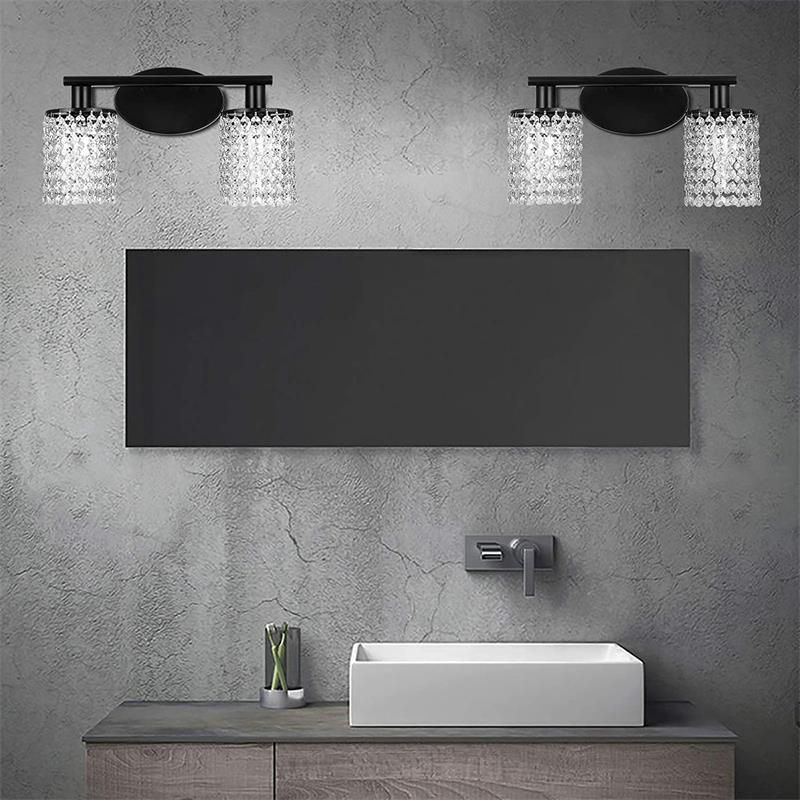 Post Modern Bathroom Vanity Lighting 2 / 3 / 4 - Light Bath Sconce in Black / Sliver