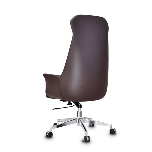 Faux Leather Executive Chair High Back Adjustable Swivel Office Chair