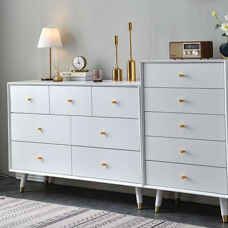 Wooden Storage Chest Dresser Contemporary Glam Chest with Drawers