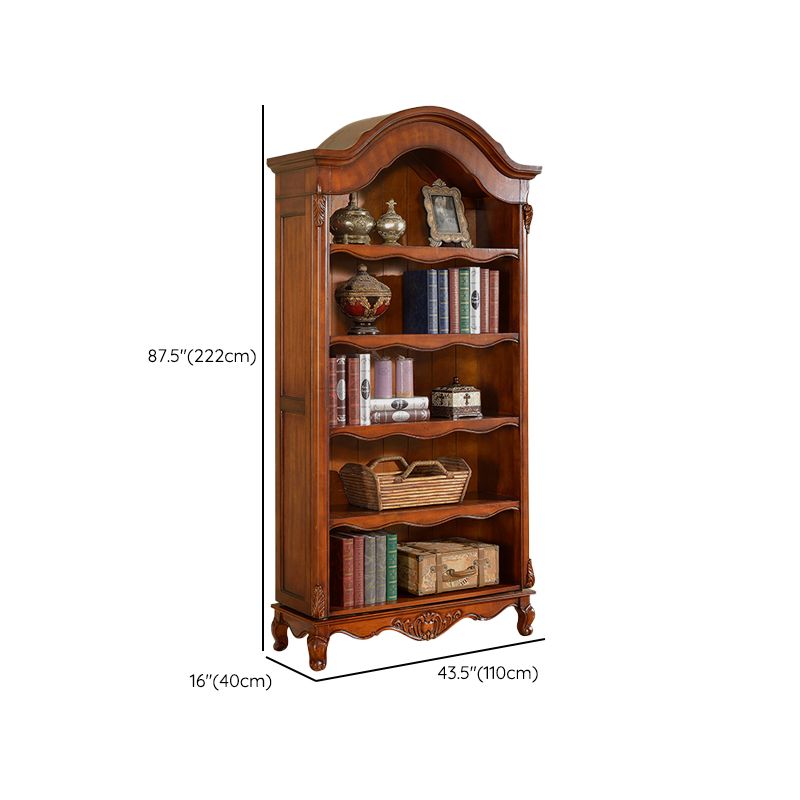 Contemporary Closed Back Bookshelf Vertical Solid Wood Bookcase