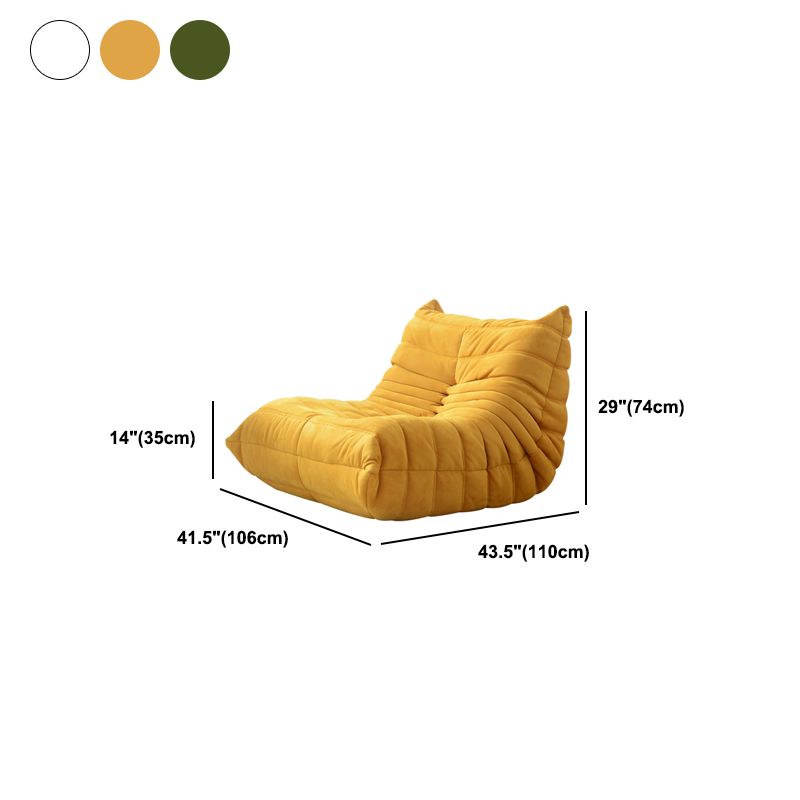 Scandinavian 41.7"Wide Solid Color Suede Sponge Armless Chair