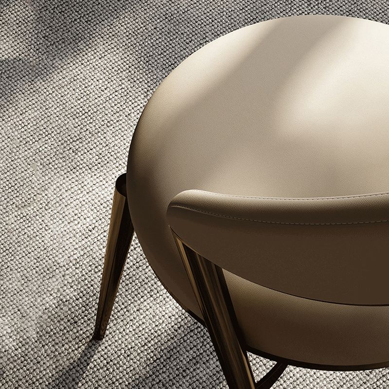 Dining Room Upholstered Chair Leather Open Back Armless Chair