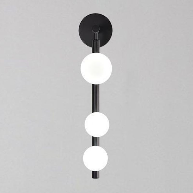 Modern 3-Light Bathroom Vanity Light Shaded Bath Bar in Golden/Black