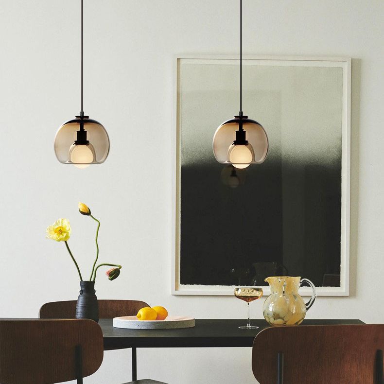 Minimalistischer Innenheizanhänger, klares Glas 1-Licht-Anhängerbeleuchtung für Innenräume