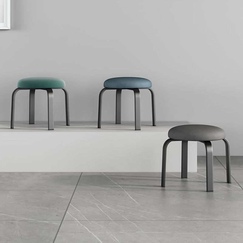 Black Modern Standard Pure Color Water Resistant Round Indoor Standard