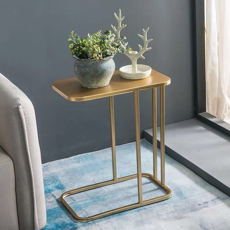 23.83" Tall Contemporary Style Side End Table Metal C Side Table