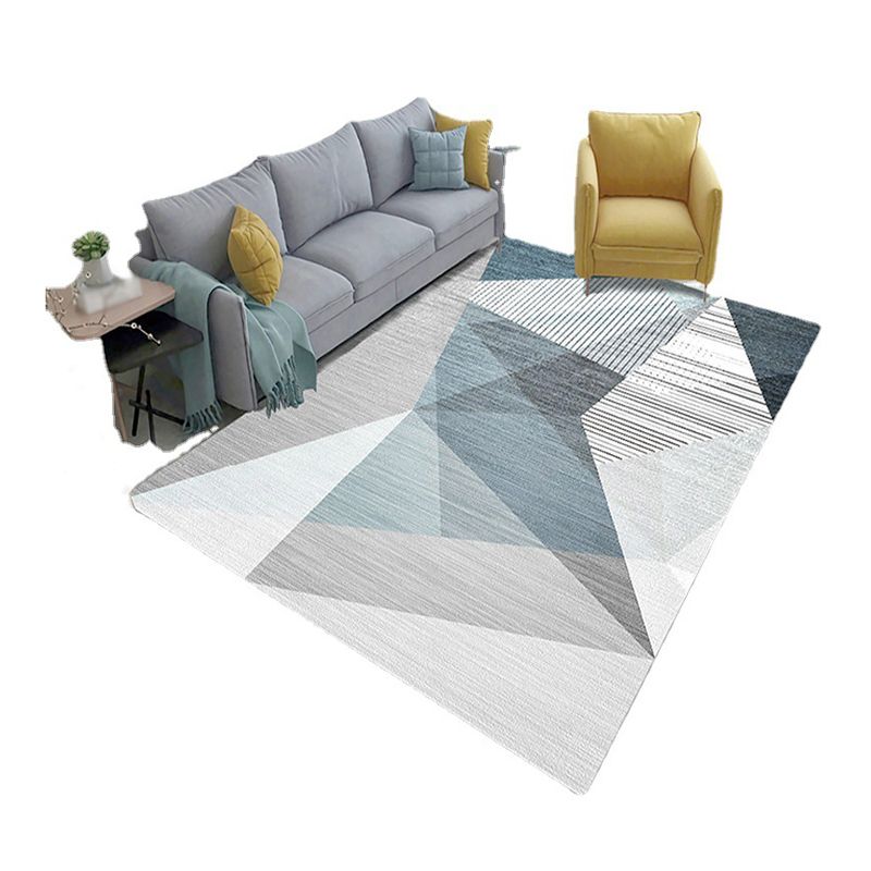Gray Simple Carpet Polyester Deer Carpet Darwing Area Carpet for Living Room