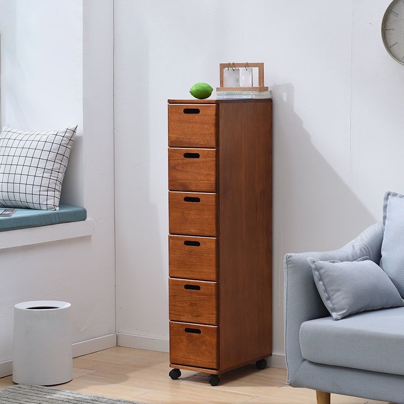 Solid Wood Rectangle Accent Chest with Drawers Chest 7.87" Long