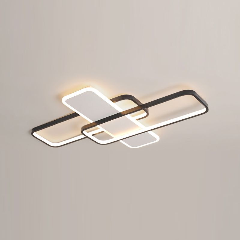 Plafonnier géométrique en métal plafonnier LED moderne pour salon