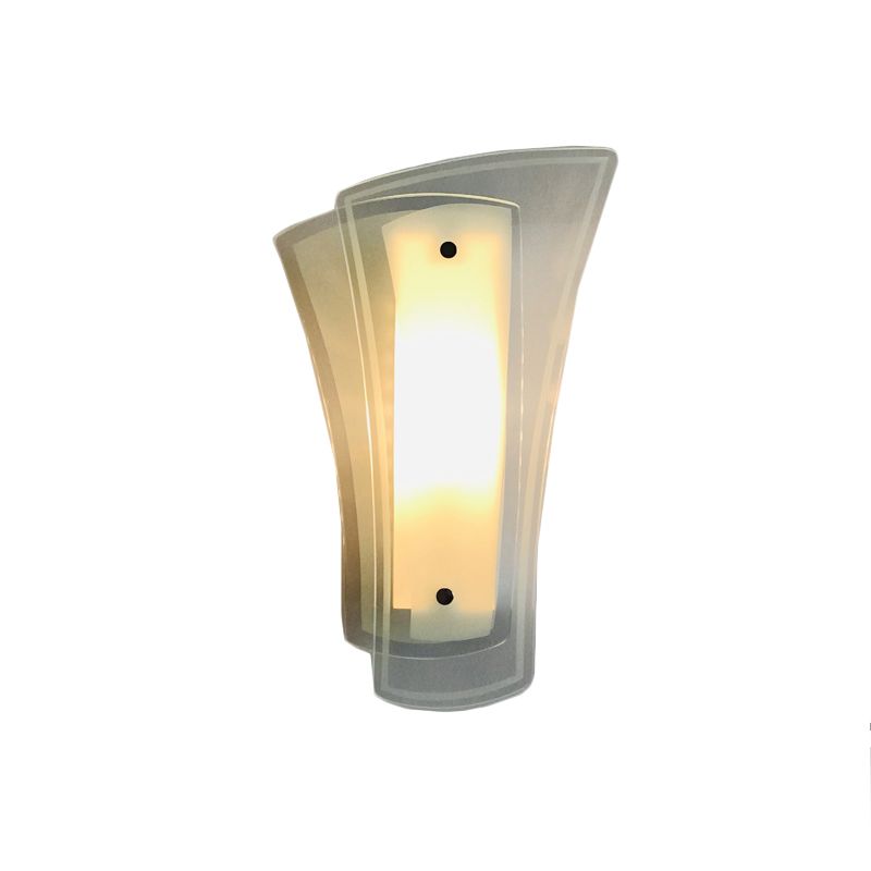 Salon géométrique Salle Murne lampe Verre transparent 1 lumière Mount mural moderne