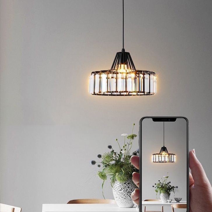 Moderne Style Bowl Shade Hängende leichte Kristalllampe für das Restaurant mit Kreation