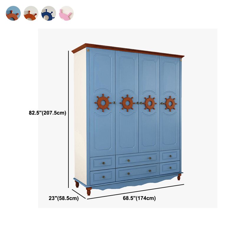 Coastal Cabinet with Hinged Door Manufactured Wood Matte Finish Storage Cabinet