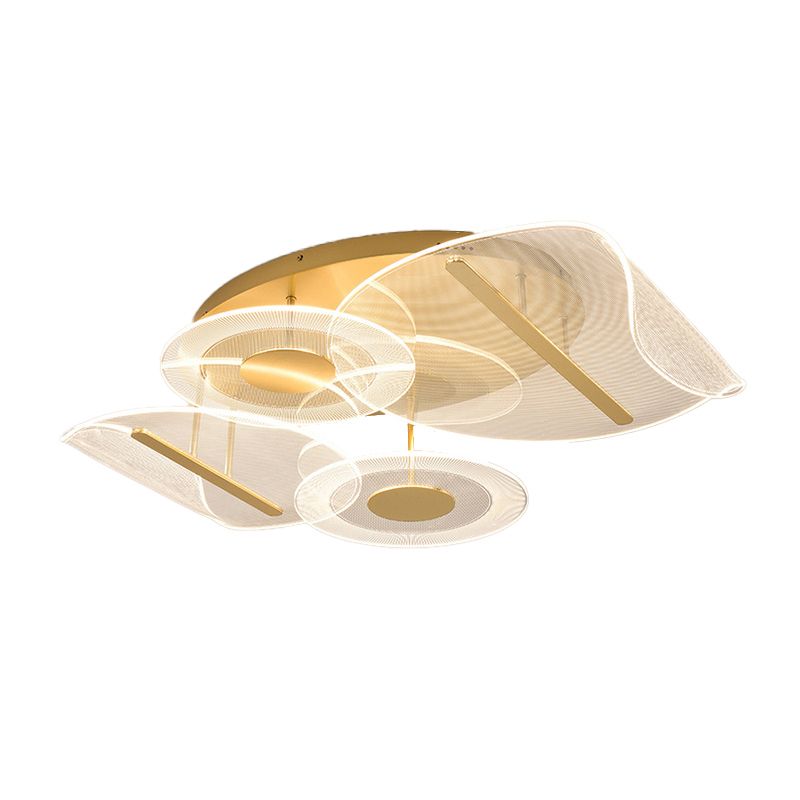 Geometric Semi Flush Mount Contemporary Acrylic Flush Ceiling Light Fixture