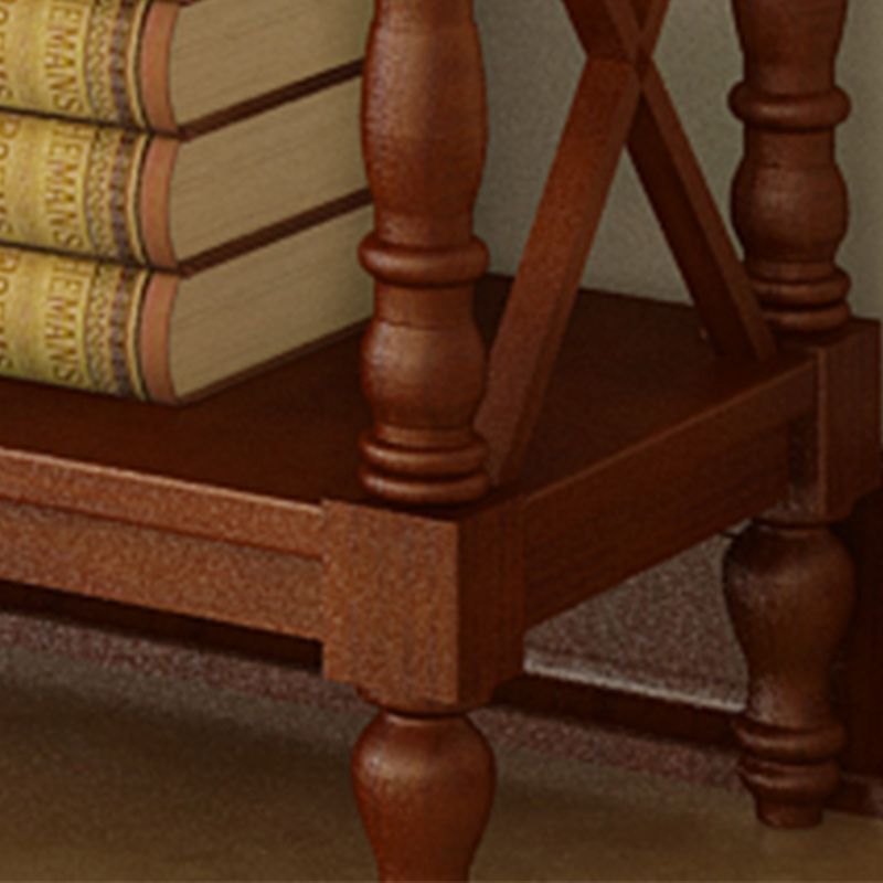 Solid Wood Bookcase with Wooden Shelves Modern Bookshelf for Home Office