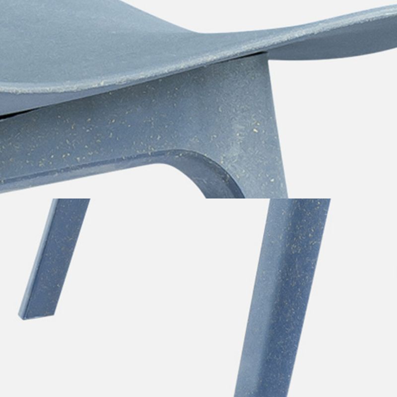 Silla escandinava sin brazos con respaldo sólido, sillas laterales de comedor de plástico