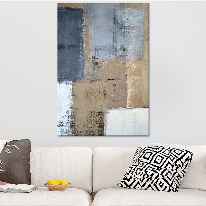 Textured Distressed Painting Canvas Print Contemporary Wall Art for Living Room