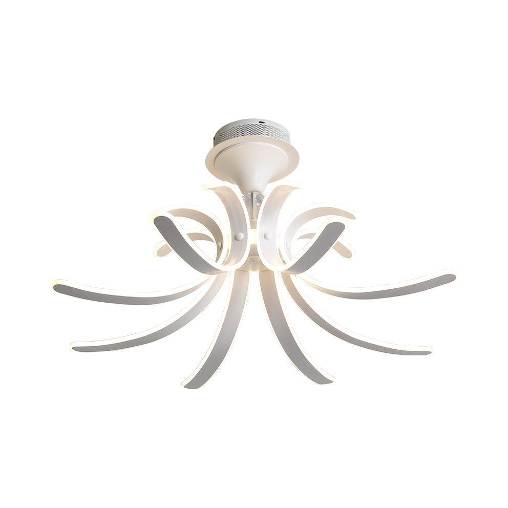 Spring acrylique semi à chasse d'éclairage Multi Lights modernes LED Blanc Semi Flush Plafond Light en blanc / lumière chaude