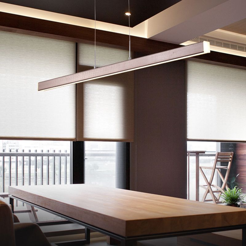 Linear LED Island Lighting in Contemporary Style  Metal 1-Light Island Lighting