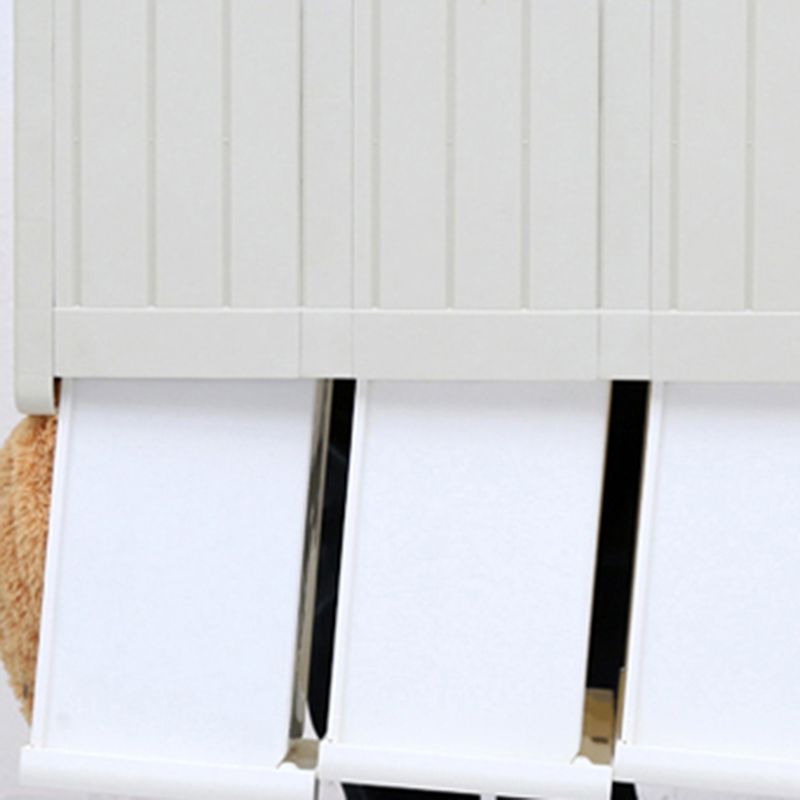 Modern White Cabinet with 6 Drawers Plastic Storage Cabinet for Bedroom